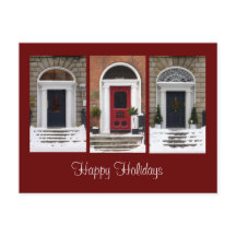 Seasonal Georgian Doors Postcard