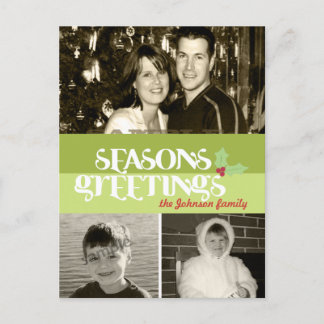 Cartão Postal De Festividades Seasons Saudações