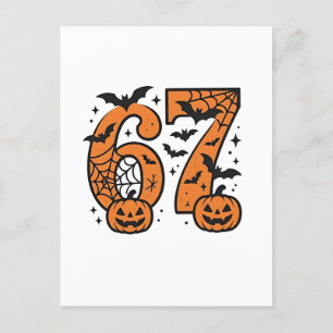 Cartão Postal De Festividades Seis Sete Memes Halloween 67 Mason Spooky