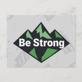 Cartão Postal De Festividades Seja Forte Geométrico