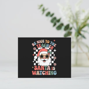 Cartão Postal De Festividades Seja Legal Para Os Papais noeis De Professores Est