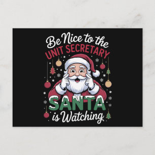 Cartão Postal De Festividades Seja Simpático com o Secretário da Unidade O Papai