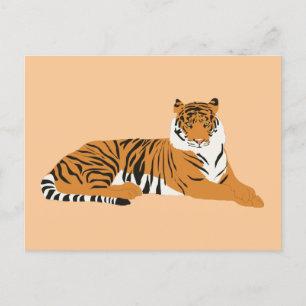 Cartão Postal De Festividades Selgle Tiger Animal