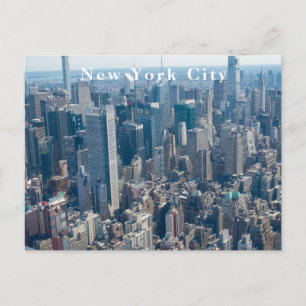Cartão Postal De Festividades Selva de Concreto de NYC Aérea