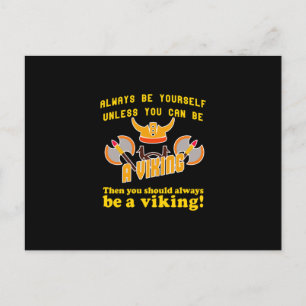 Cartão Postal De Festividades Sempre ser um Viking
