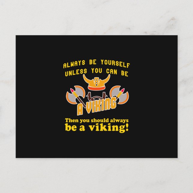 Cartão Postal De Festividades Sempre ser um Viking (Frente)