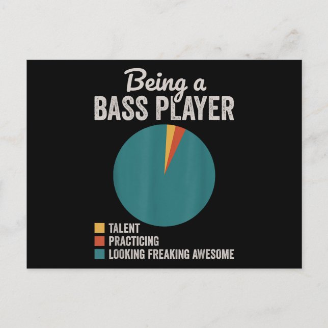 Cartão Postal De Festividades Sendo um cantor de guitarra Baixo Engraçado Musico (Frente)