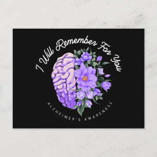 Cartão Postal De Festividades Sensibilização do Alzheimer Eu lembrarei por você