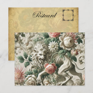 Cartão Postal De Festividades Sentinela ligada ao sangue - Design oral gótico