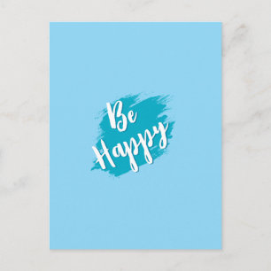 Cartão Postal De Festividades ser feliz texto