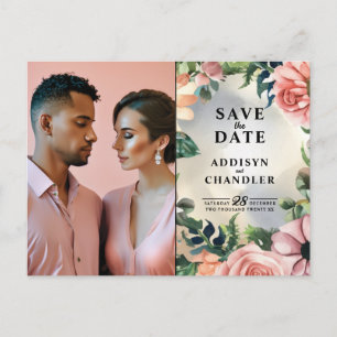 Cartão Postal De Festividades Serene Garden Wreath: Pastel Floral Elegance