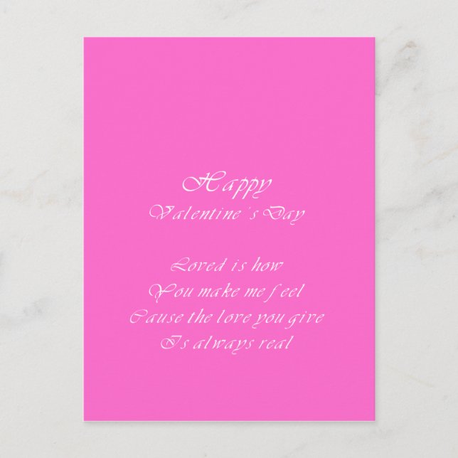 Cartão Postal De Festividades seu amor é dia de os namorados real (Frente)