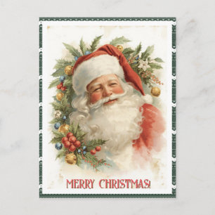Cartão Postal De Festividades Seu Foto Papai Noel Natal Personalizado