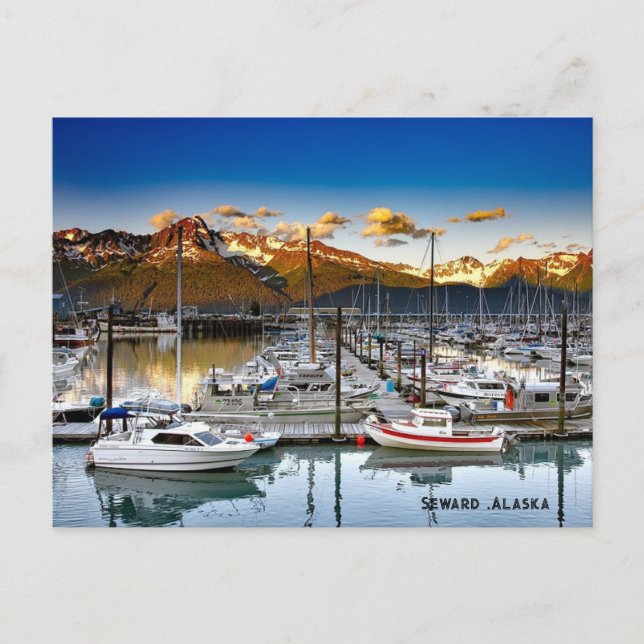 Cartão Postal De Festividades Seward (Barcos do Alasca) (Frente)