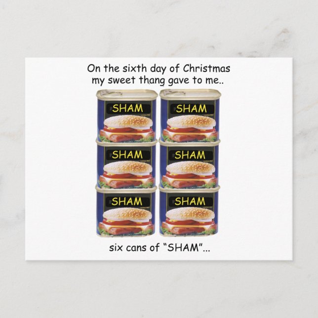 Cartão Postal De Festividades Sexto Dia de Natal (Frente)