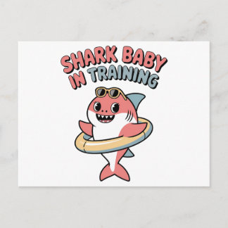 Cartão Postal De Festividades Shark Baby in Training | Kids