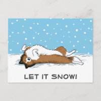 Shetland Sheepdog Deixe-o nevar, prateleira, feria