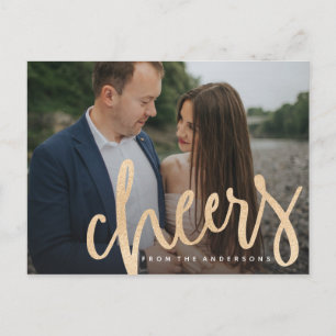 Cartão Postal De Festividades Shimmerling Cheers Holiday Photo Posta Card