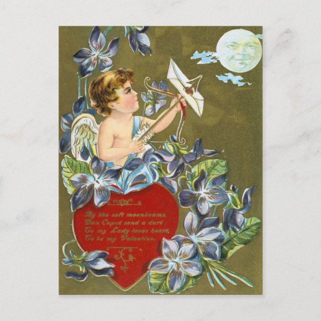 Cartão Postal De Festividades Shoot the Moon Valentines Postcard (Frente)
