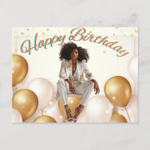 Cartão Postal De Festividades Shopp Sista da Rainha Negra Africana Melanin