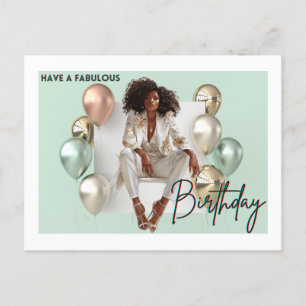 Cartão Postal De Festividades Shopp Sista da Rainha Negra Africana Melanin