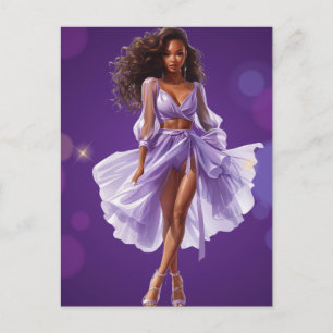 Cartão Postal De Festividades Shopp Sista da Rainha Negra Africana Melanin