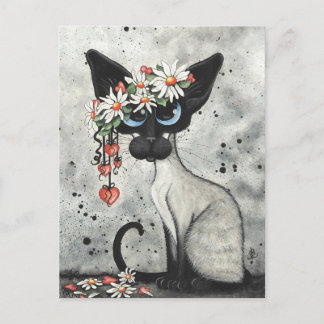 Cartão Postal De Festividades Siamese Valentine Hearts