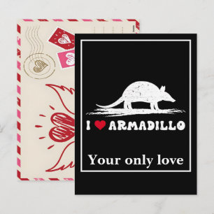 Cartão Postal De Festividades Silhuetas de Tatu Personalizadas: Designs Personal
