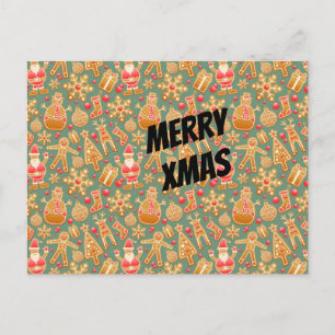 Cartão Postal De Festividades Símbolos de Natal Felizes