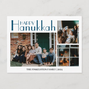 Cartão Postal De Festividades Simples e Elegante Foto 3 da família Hanukkah