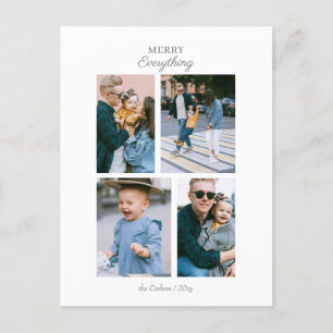 Cartão Postal De Festividades Simples Moderno 4 fotos Collage Personalizado