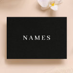 Cartão Postal De Festividades Simples Preto Personalizado Adicionar Seu Nome Ele<br><div class="desc">Simples Preto Personalizado Adicione Seu Nome Design Elegante para Qualquer Um.</div>