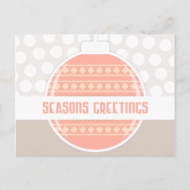 Cartão Postal De Festividades Simples Seasons Saudações Natal (Frente)