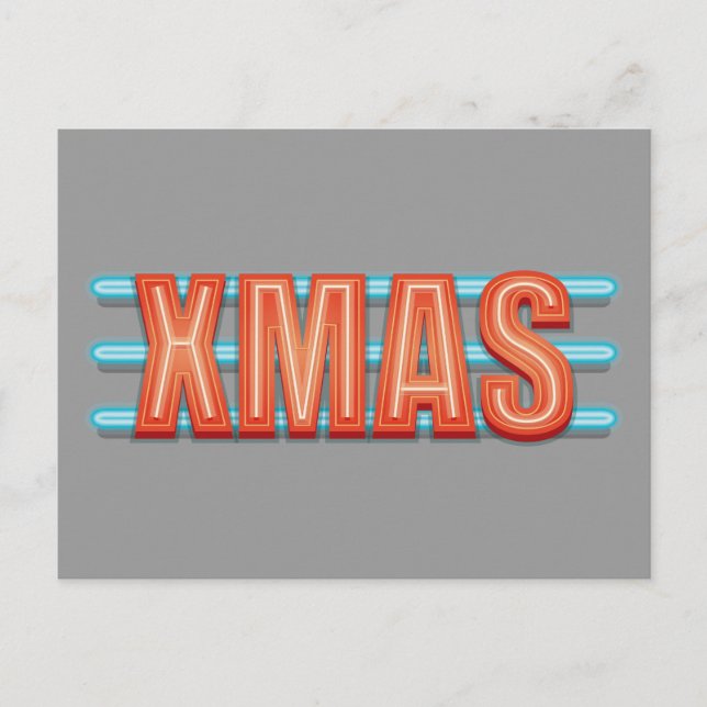 Cartão Postal De Festividades Sinal XMAS (Frente)