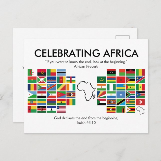 Cartão Postal De Festividades Sinalizadores AFRICA DE CELEBRAÇÃO Personalizada (Frente/Verso)