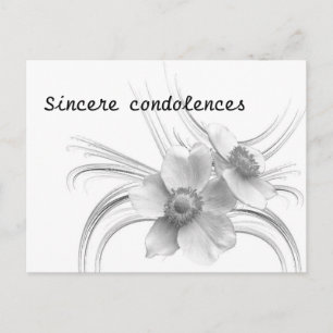 Cartão Postal De Festividades Sinceras condolências