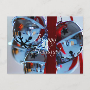 Cartão Postal De Festividades sinos de prata tilintando