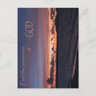 Cartão Postal De Festividades Sinta a presença de Deus