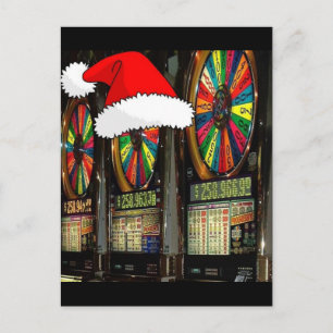 Cartão Postal De Festividades Slots de Natal de Las Vegas
