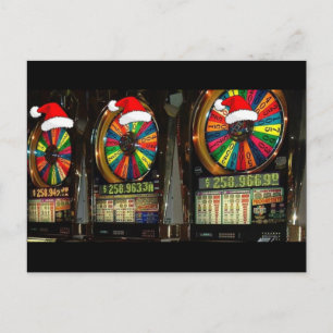 Cartão Postal De Festividades Slots de Natal de Las Vegas