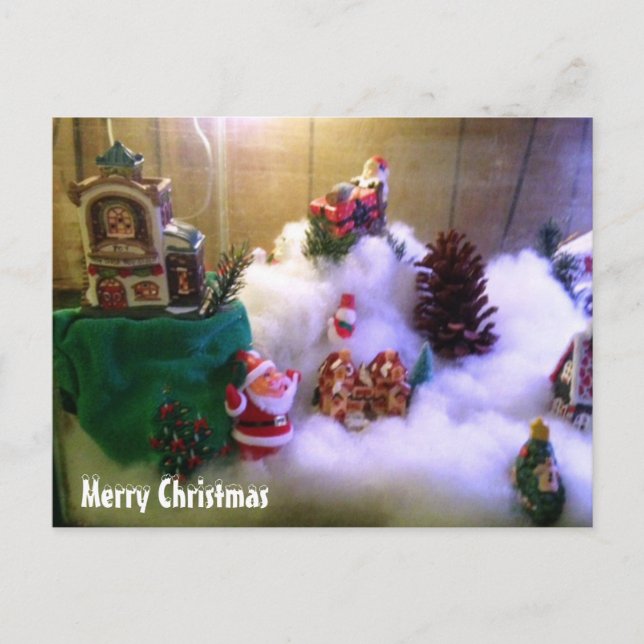 Cartão Postal De Festividades Snow Village (Frente)