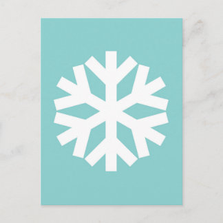 Cartão Postal De Festividades Snowflake blue