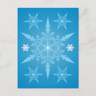 Cartão Postal De Festividades Snowflakes Holiday Season's Greeting Post Card