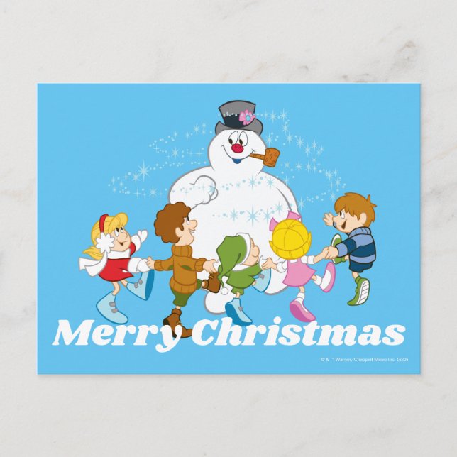 Cartão Postal De Festividades Snowman™ congelado | Brincadeiras e Brincadeiras (Frente)