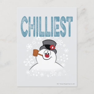 Cartão Postal De Festividades Snowman™ congelado   Chilliest