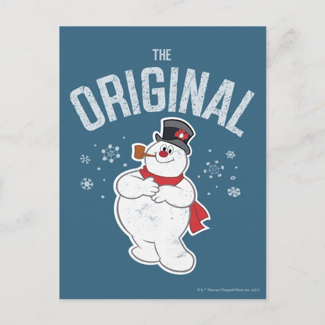 Cartão Postal De Festividades Snowman™ congelado | O original (Frente)
