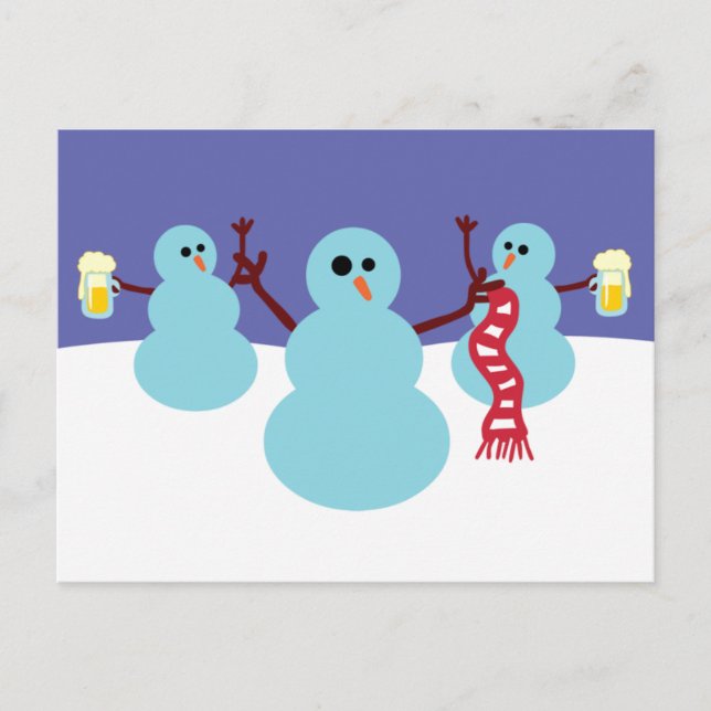 Cartão Postal De Festividades Snowmen se foi! (Frente)