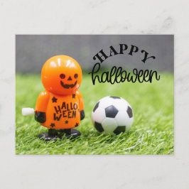 Cartão Postal De Festividades Soccer halloween para jogador