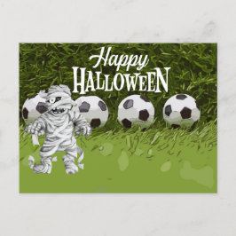 Cartão Postal De Festividades Soccer halloween para jogador