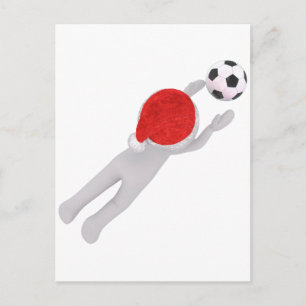 Cartão Postal De Festividades soccer santa claus